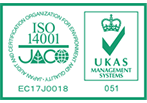 ISO/UKAS 平成21年6月26日取得